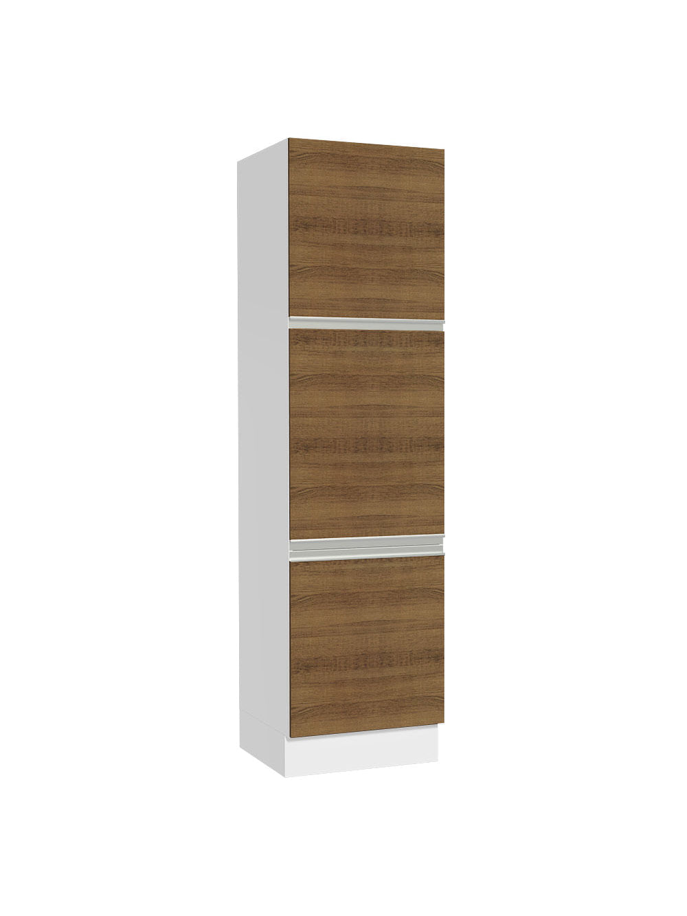 Paneleiro Madesa Glamy 60 cm 3 Portas Branco/Rustic - Branco/Rustic