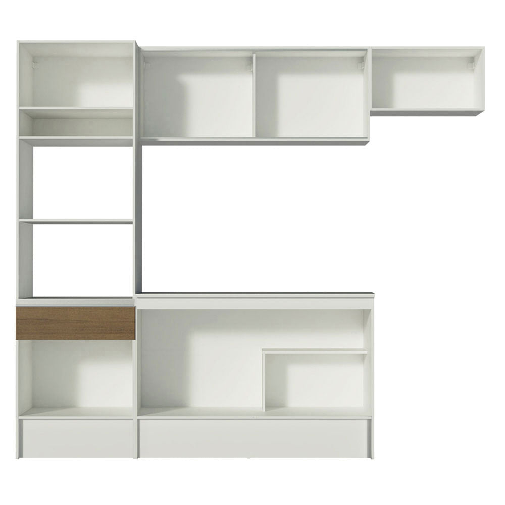 Armário de Cozinha Completa 240cm Branco/Rustic Diamante Madesa XA02