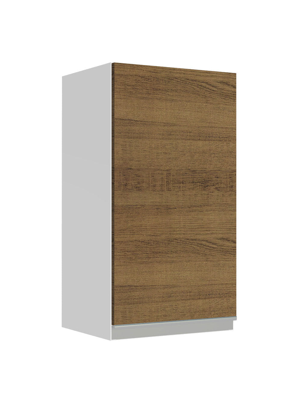 Armário Aéreo Madesa Glamy 35 cm 1 Porta Branco/Rustic - Branco/Rustic