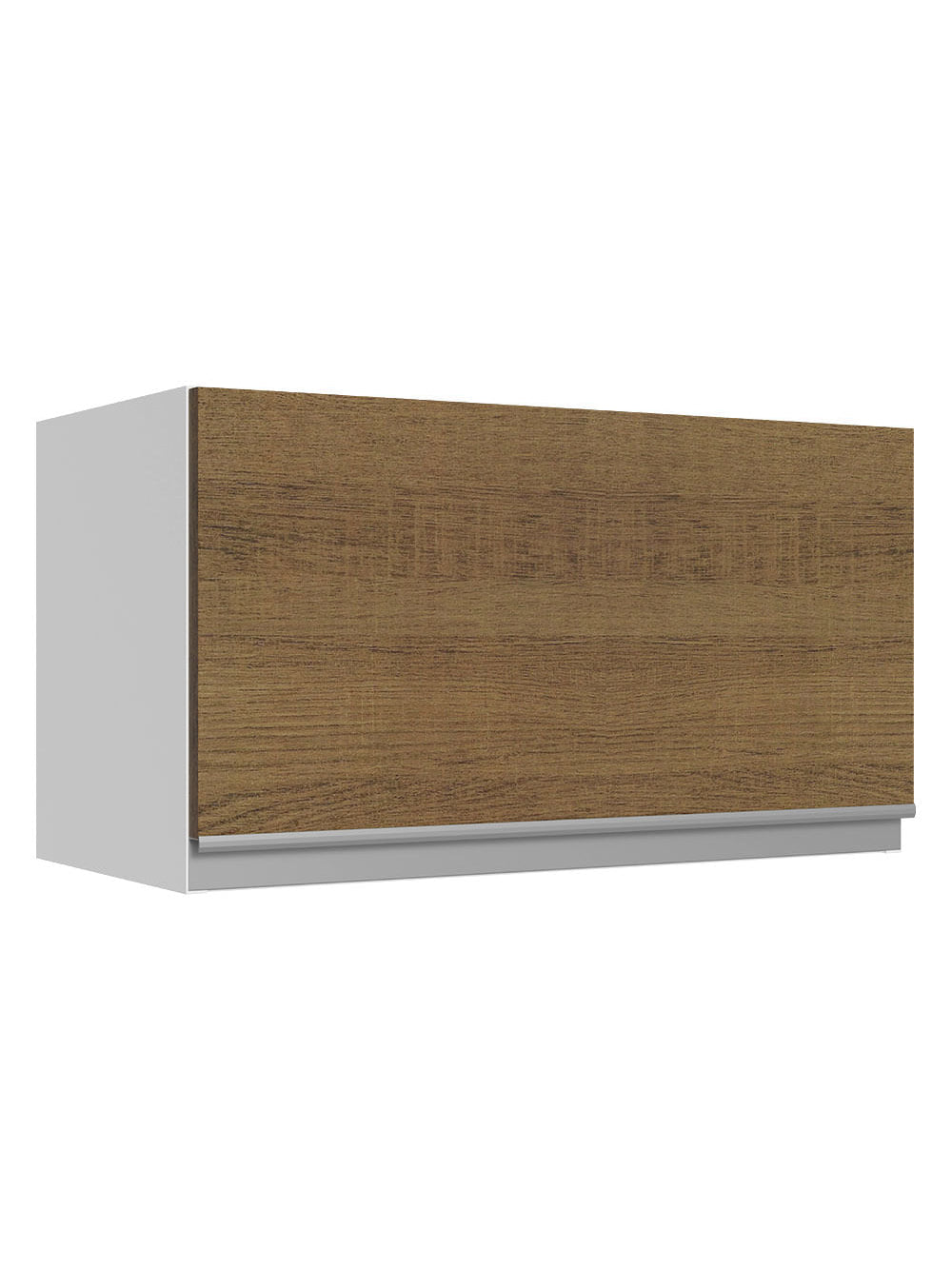 Armário Aéreo Madesa Acordes 100% MDF 60 cm 1 Porta Basculante Branco/Rustic - Branco/Rustic