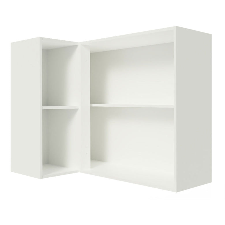 Armário Aéreo de Canto Madesa Smart 100% MDF com 1 Porta e Adega Branco/Crema