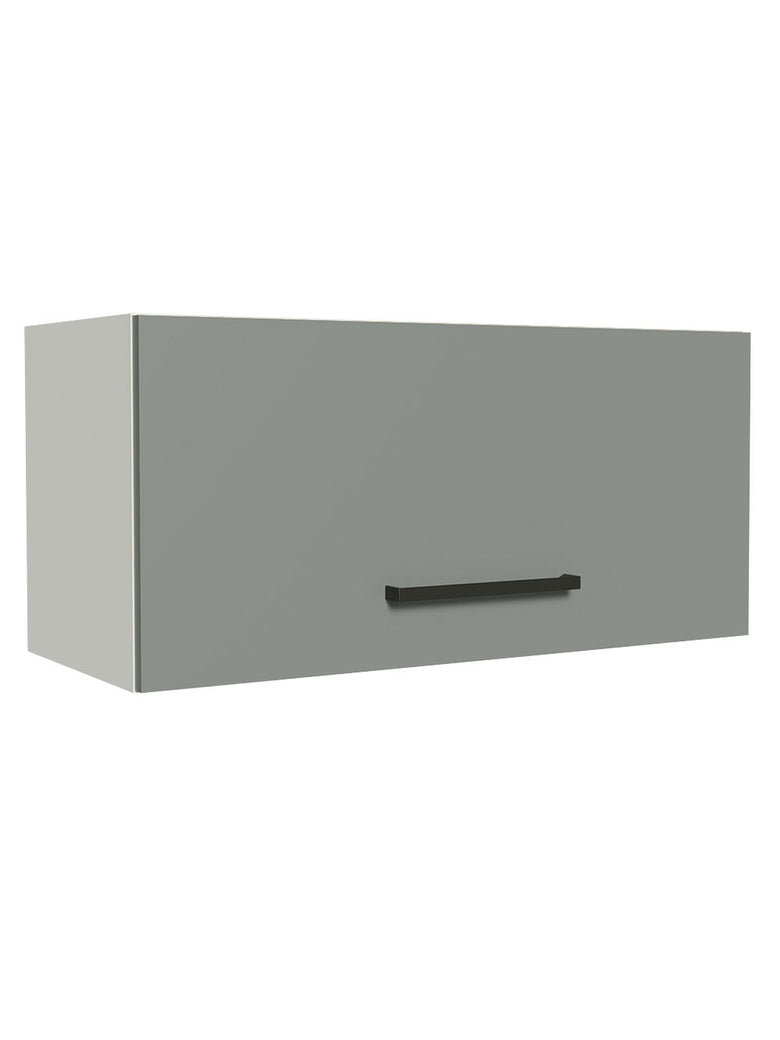 Armário Aéreo de Cozinha Madesa Agata 70 cm 1 Porta Basculante Branco/Cinza