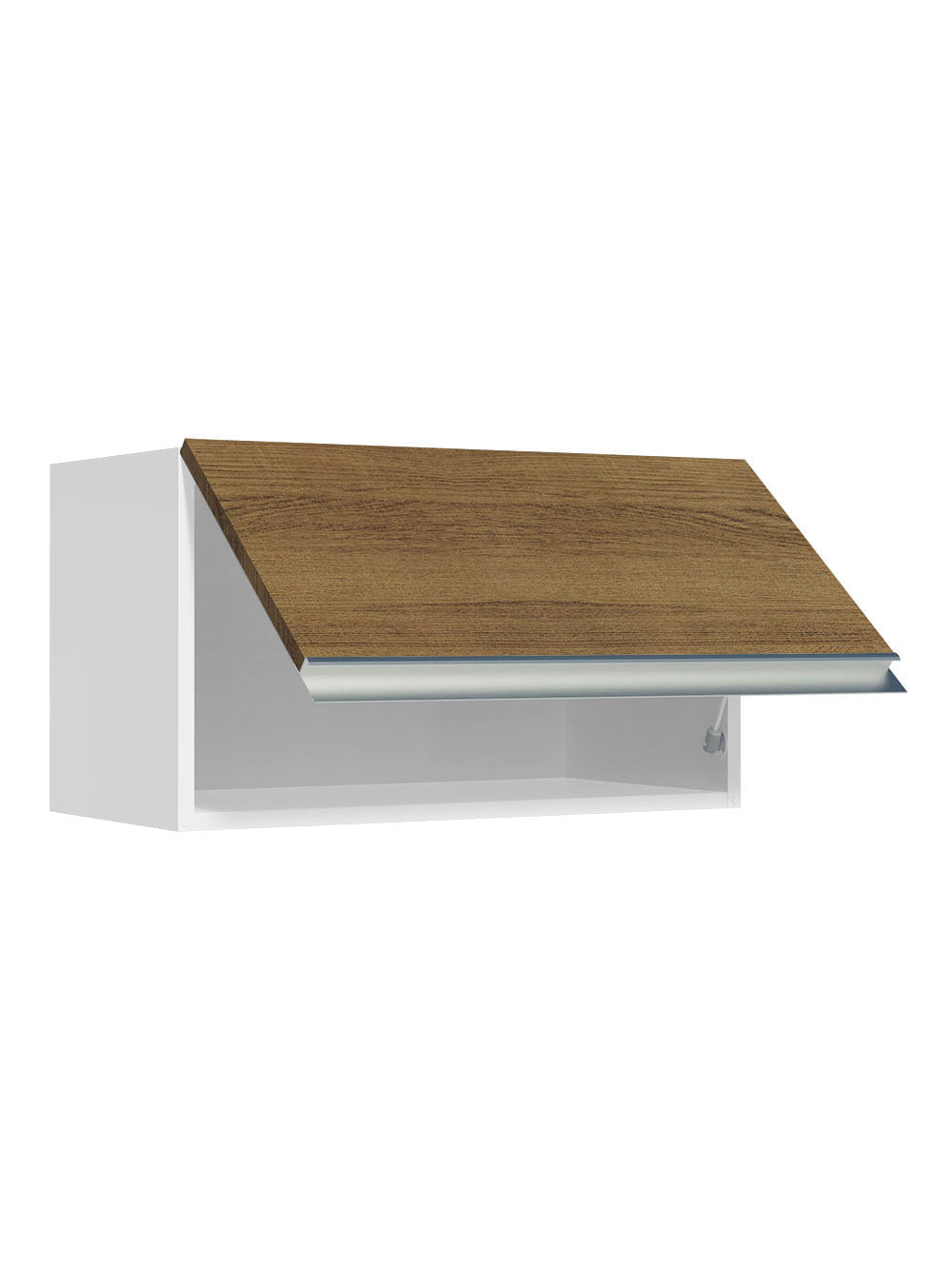 Armário Aéreo Madesa Glamy 60 cm 1 Porta Basculante Branco/Rustic