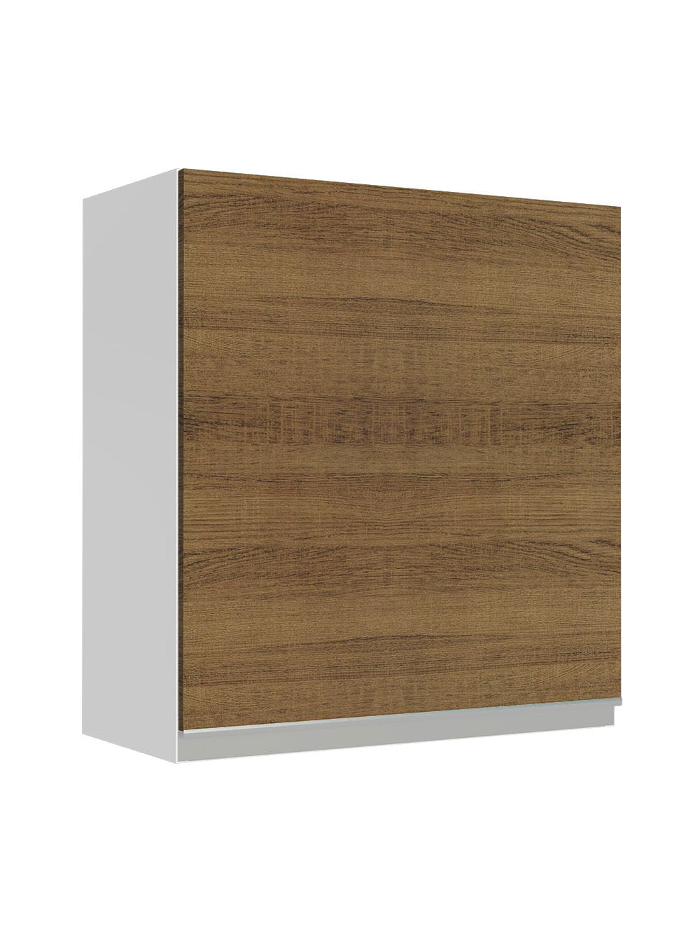 Armário Aéreo Madesa Glamy 60 cm 1 Porta Branco/Rustic - Branco/Rustic