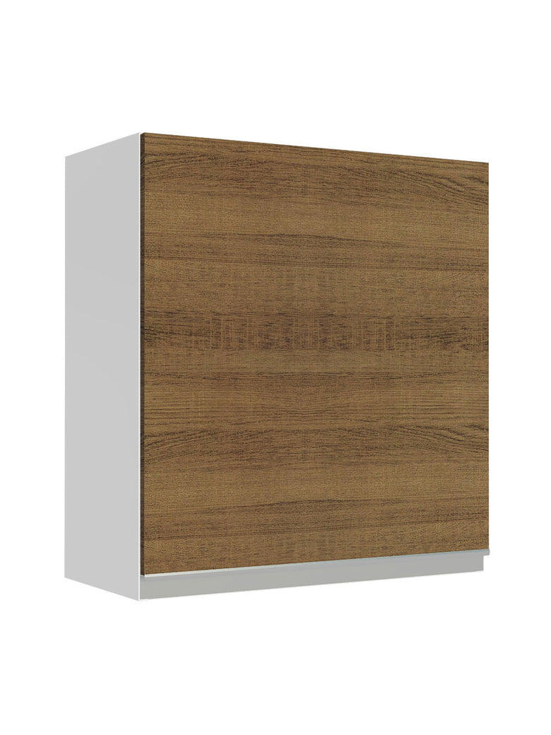 Armário Aéreo Madesa Glamy 60 cm 1 Porta Branco/Rustic