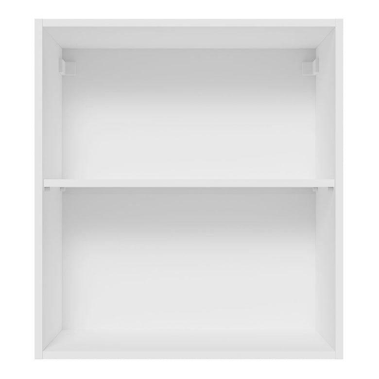 Armário Aéreo Madesa Glamy 60 cm 1 Porta Branco/Rustic