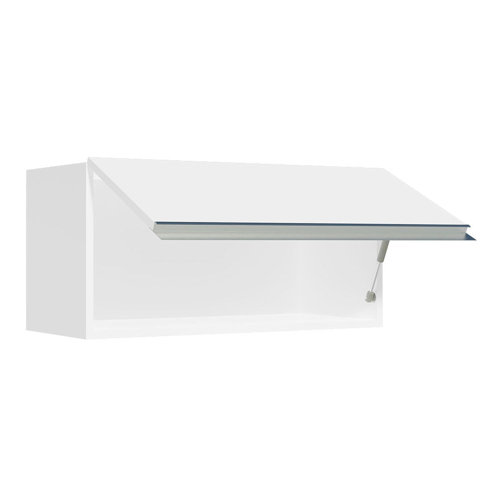 Armário Aéreo de Cozinha Madesa Glamy 70 cm 1 Porta Basculante Branco