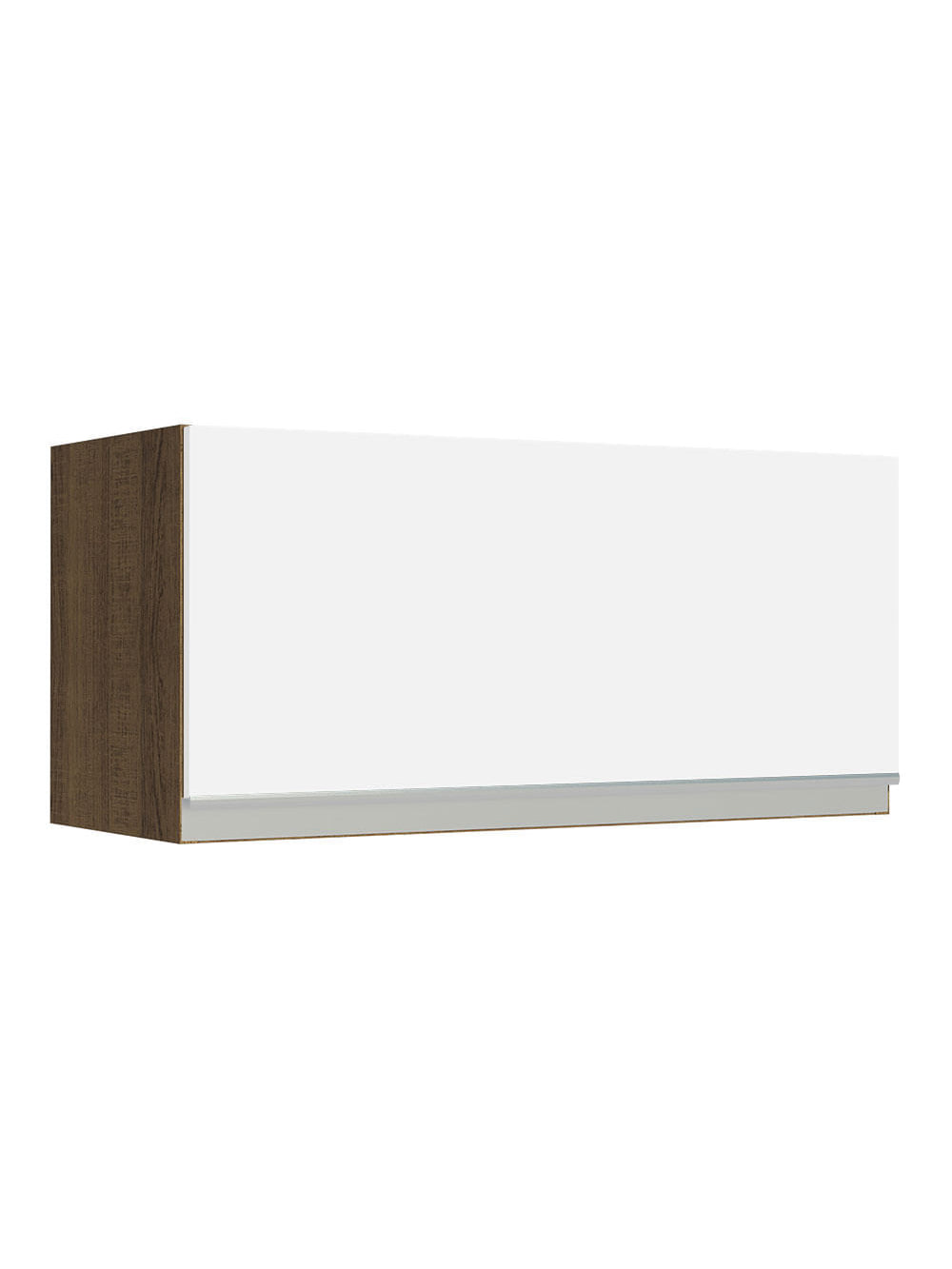 Armário Aéreo de Cozinha Madesa Glamy 70 cm 1 Porta Basculante Rustic/Branco - Rustic/Branco