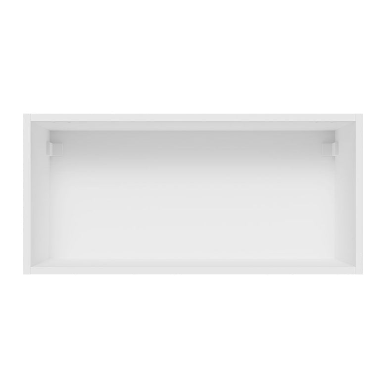 Armário Aéreo de Cozinha Madesa Glamy 70 cm 1 Porta Basculante Branco/Preto