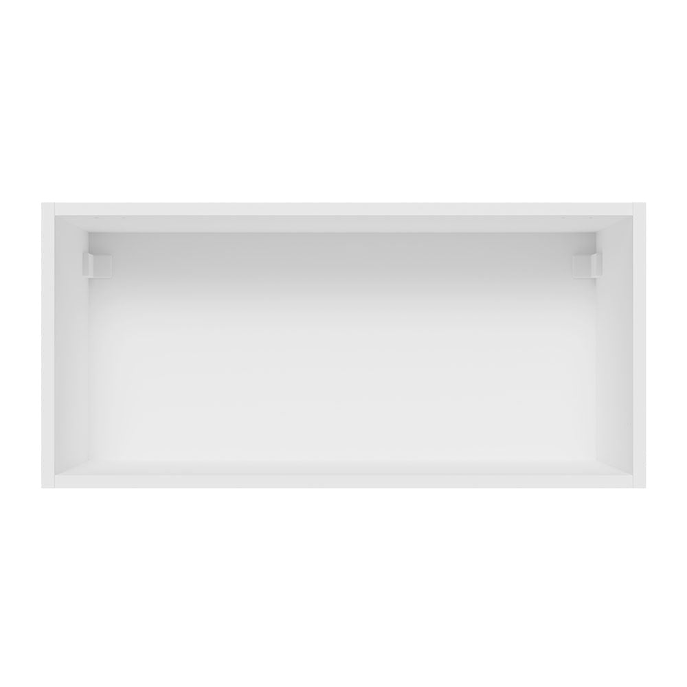 Armário Aéreo de Cozinha Madesa Glamy 70 cm 1 Porta Basculante Branco/Rustic