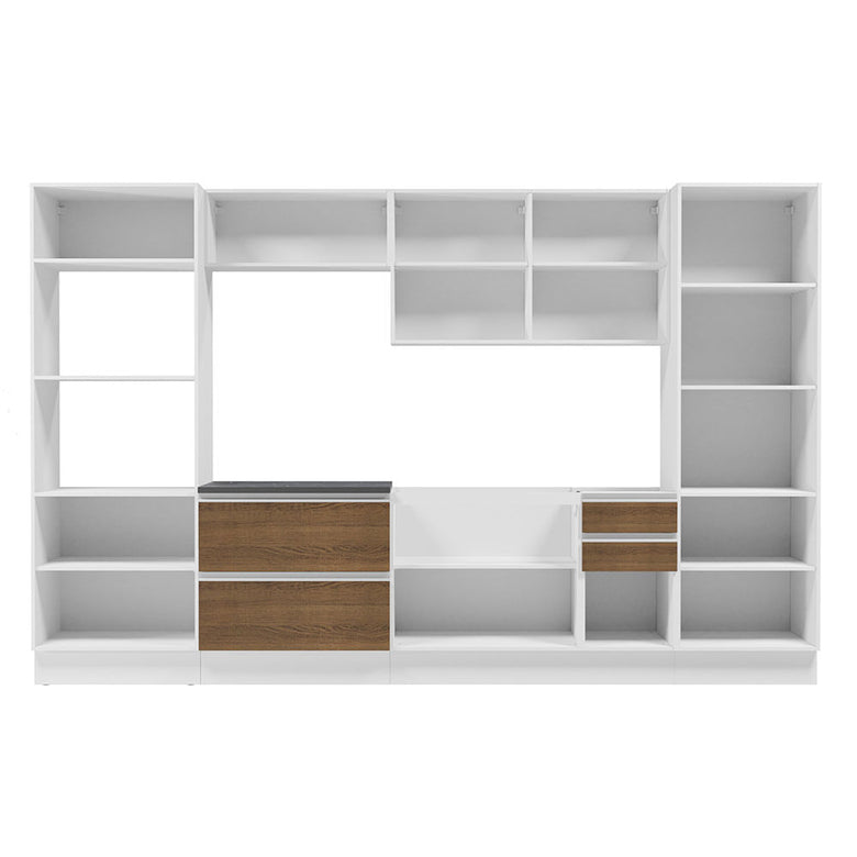 Armário de Cozinha Completa 100% MDF 330cm Branco/Rustic Acordes Madesa 05
