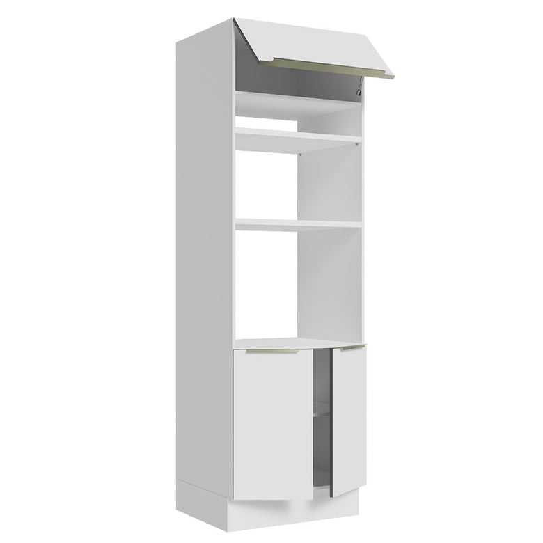 Torre Quente Madesa Lux 70 cm 3 Portas Branco/Branco Veludo