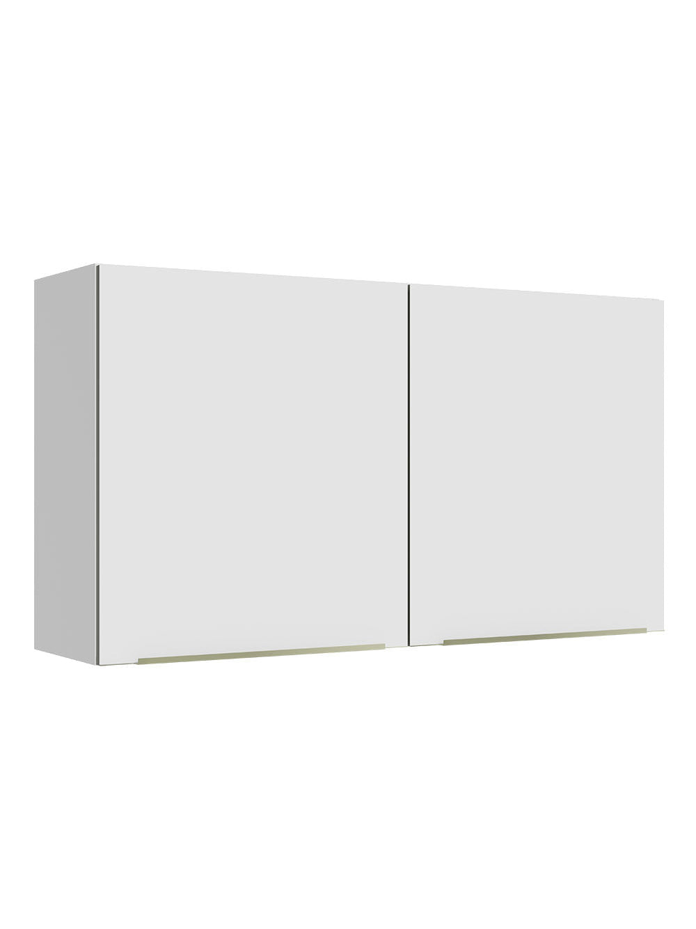 Armário Aéreo Madesa Lux 120 cm 2 Portas Branco/Branco Veludo - Branco/Branco Veludo
