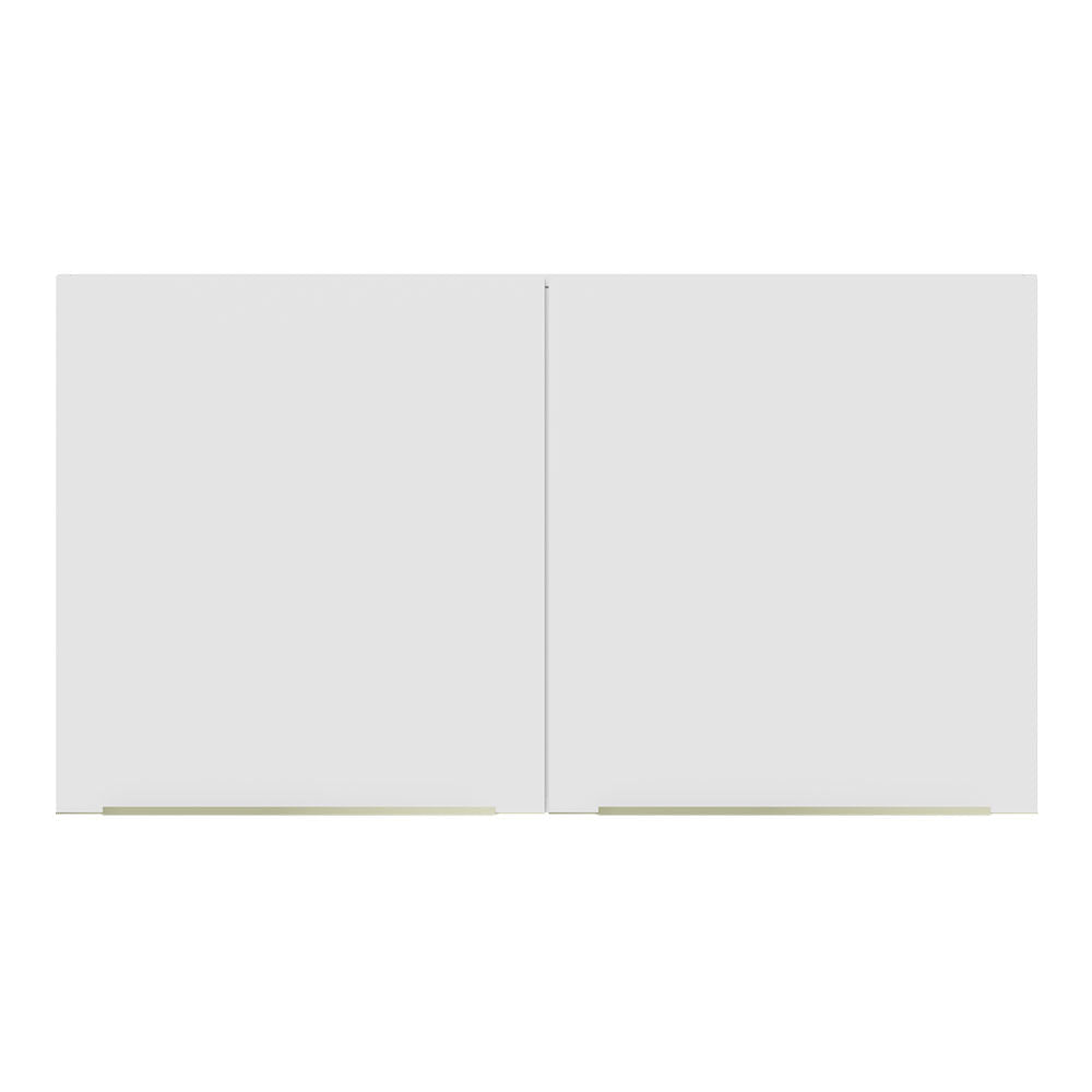 Armário Aéreo Madesa Lux 120 cm 2 Portas Branco/Branco Veludo