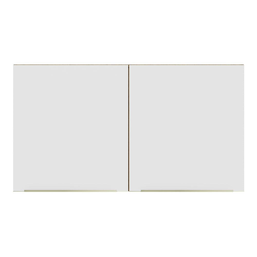 Armário Aéreo Madesa Lux 120 cm 2 Portas Rustic/Branco Veludo