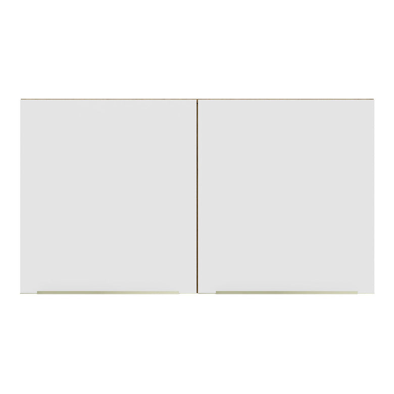 Armário Aéreo Madesa Lux 120 cm 2 Portas Rustic/Branco Veludo