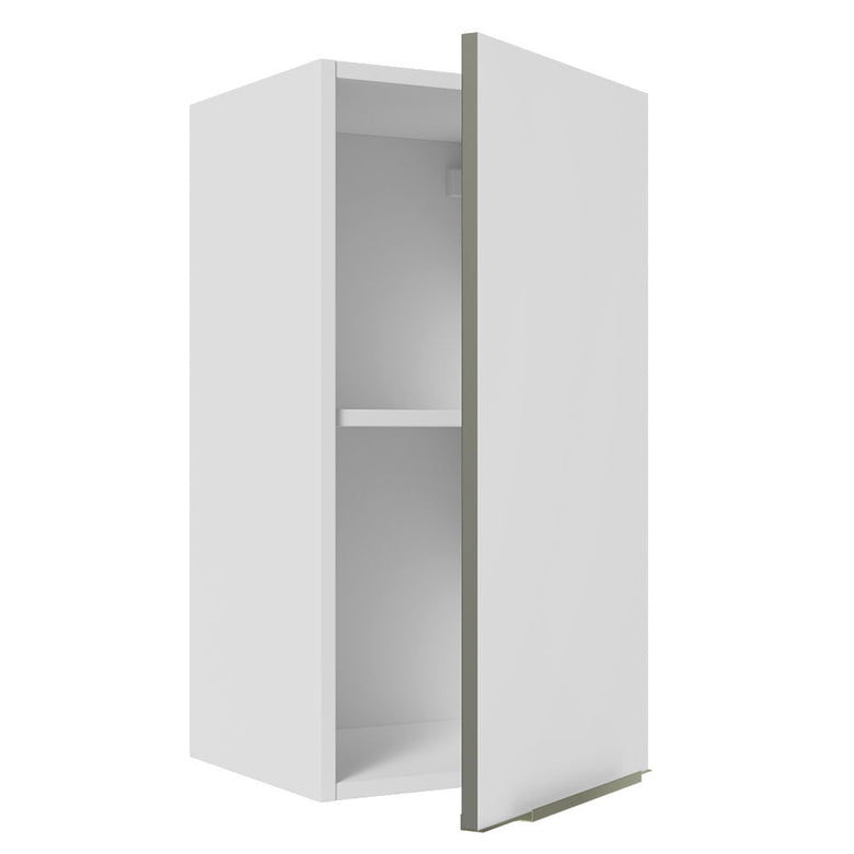 Armário Aéreo Madesa Lux 35 cm 1 Porta Branco/Branco Veludo