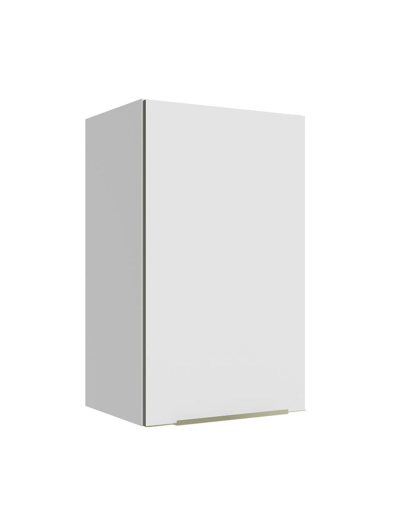 Armário Aéreo Madesa Lux 40 cm 1 Porta Branco/Branco Veludo