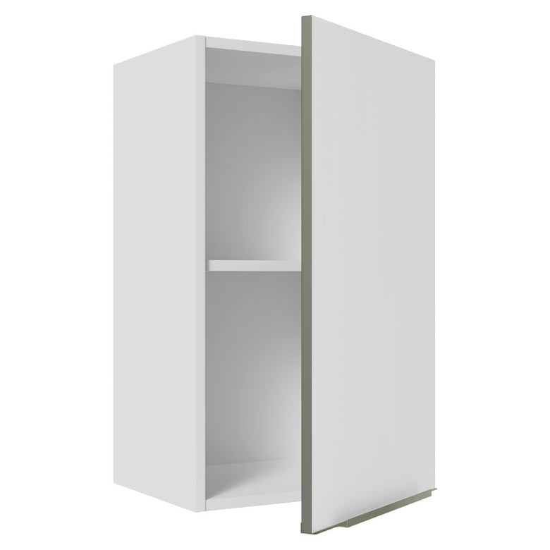 Armário Aéreo Madesa Lux 40 cm 1 Porta Branco/Branco Veludo