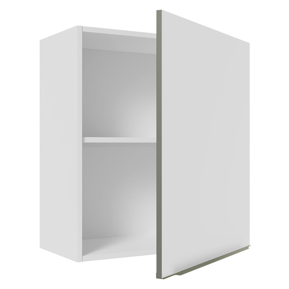 Armário Aéreo Madesa Lux 60 cm 1 Porta Branco/Branco Veludo