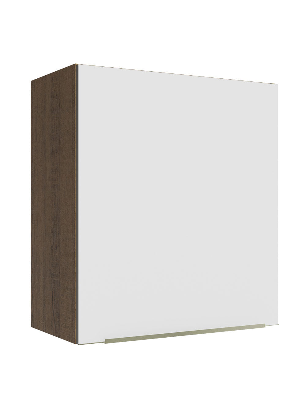 Armário Aéreo Madesa Lux 60 cm 1 Porta Rustic/Branco Veludo - Rustic/Branco Veludo