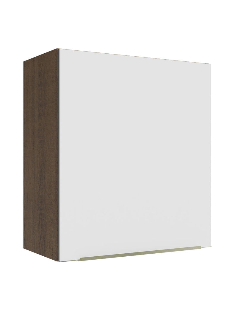 Armário Aéreo Madesa Lux 60 cm 1 Porta Rustic/Branco Veludo