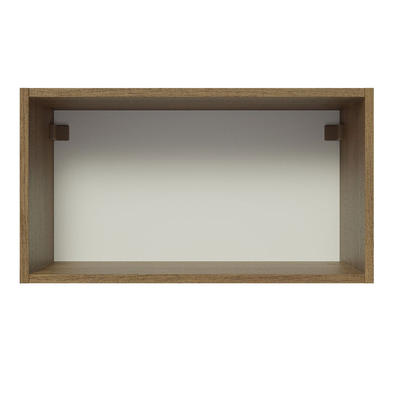 Armário Aéreo Madesa Lux 60 cm 1 Porta Basculante Rustic/Branco Veludo