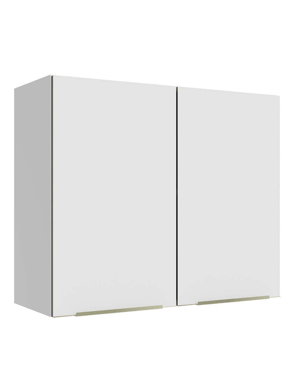 Armário Aéreo Madesa Lux 80 cm 2 Portas Branco/Branco Veludo