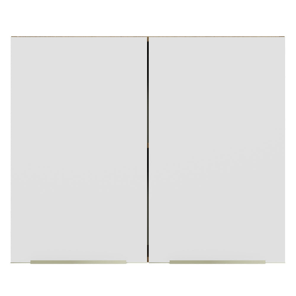 Armário Aéreo Madesa Lux 80 cm 2 Portas Rustic/Branco Veludo