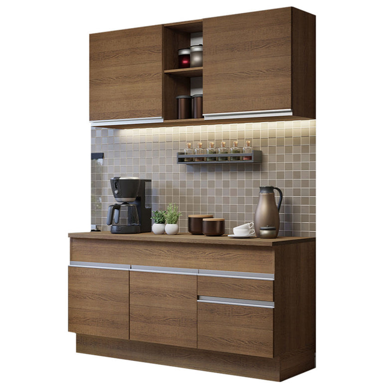 Armário de Cozinha Compacta 150cm Rustic Glamy Madesa 01