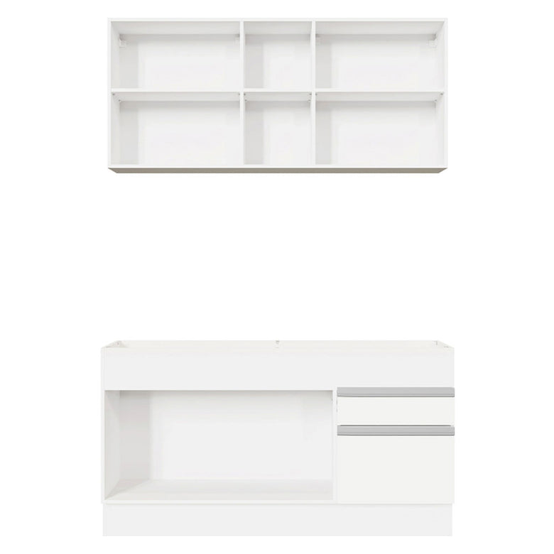 Armário de Cozinha Compacta 150cm Branco Glamy Madesa 02