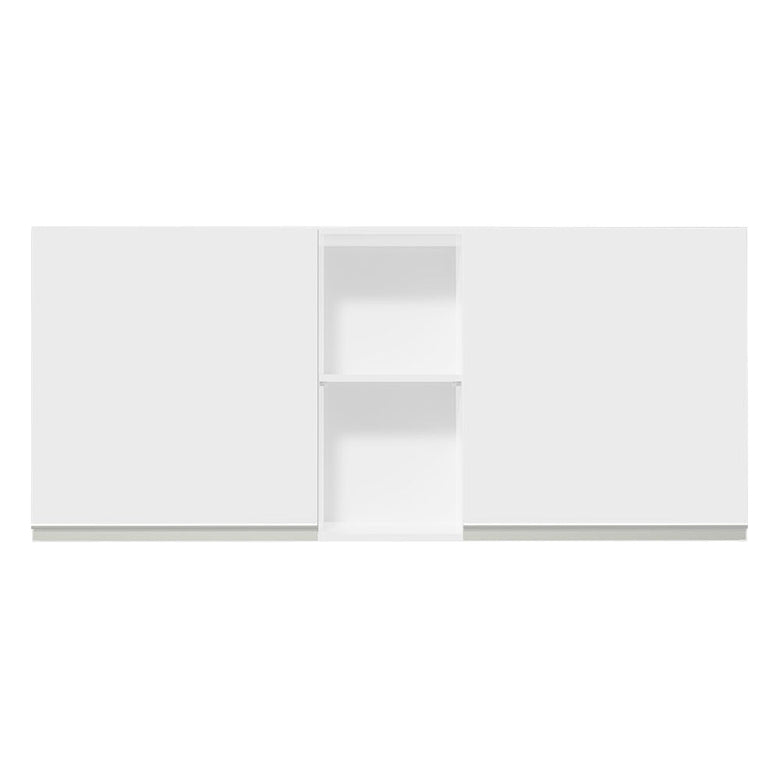 Armário Aéreo Madesa Glamy 150 cm 2 Portas e 2 Nichos Branco