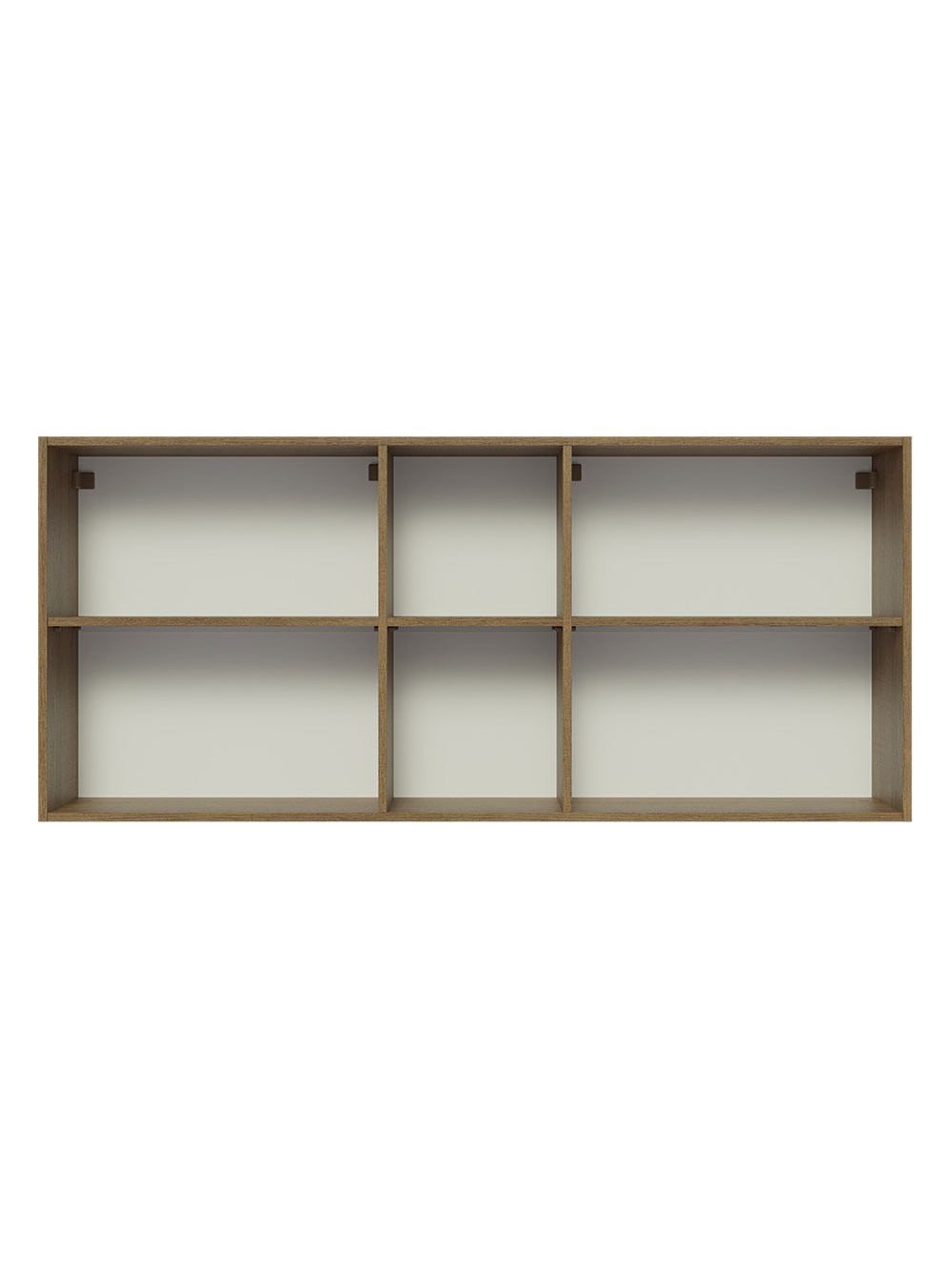 Armário Aéreo Madesa Glamy 150 cm 2 Portas e 2 Nichos Rustic/Preto