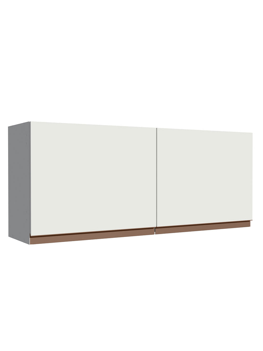 Armário Aéreo Madesa Reims 120 x 50 cm 2 Portas Branco - Branco