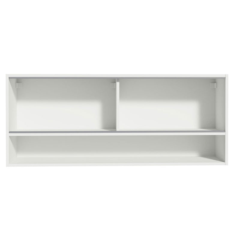 Armário Aéreo Madesa 120cm 2 Portas Correr Vidro Reflex 1 Nicho para Cozinhas Glamy, Lux e Reims Branco
