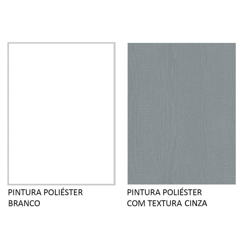 Armário de Cozinha Completa 270cm Branco Cinza Agata Madesa 04