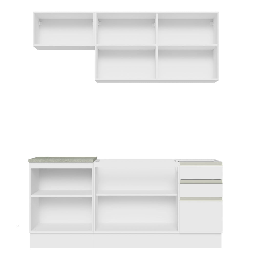 Armário de Cozinha Compacta 180cm Branco Glamy Madesa 07