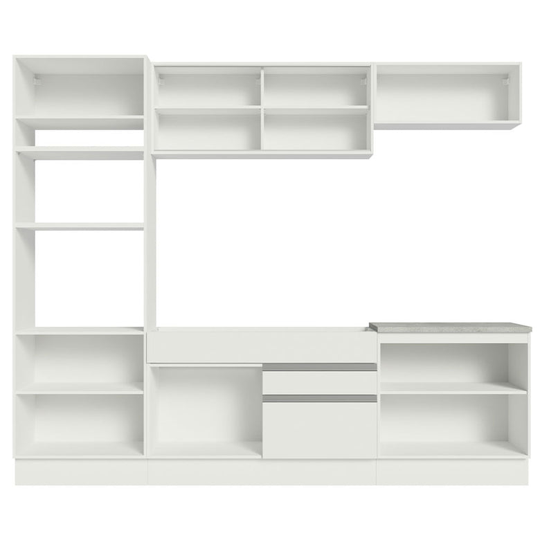 Armário de Cozinha Completa 270cm Branco Glamy Madesa 10