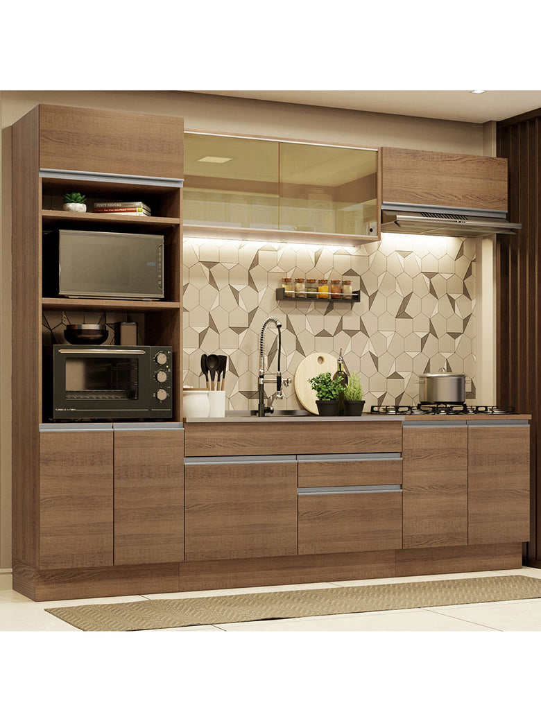 Armário de Cozinha Completa 270cm Rustic Glamy Madesa 10