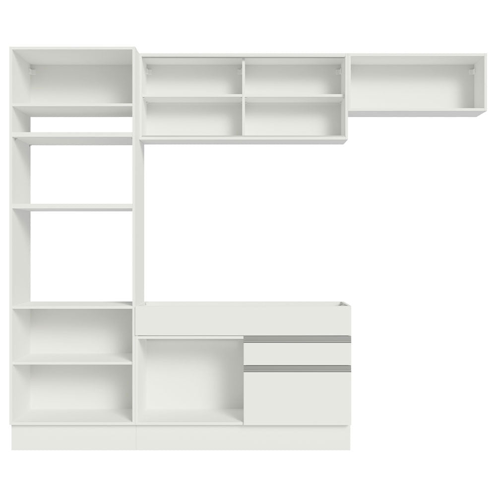 Armário de Cozinha Completa 270cm Branco Glamy Madesa 11