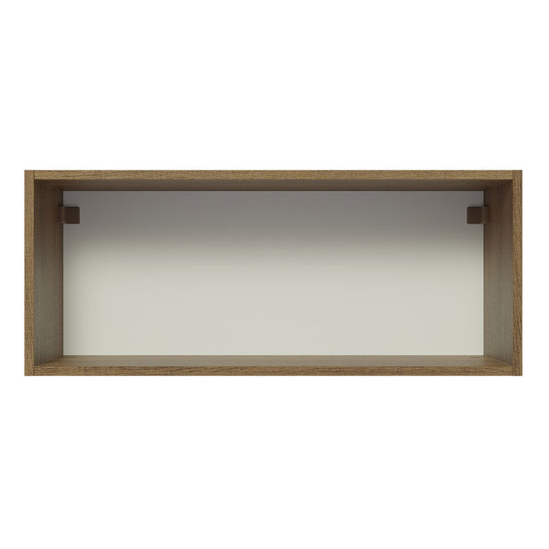 Armário Aéreo Madesa Glamy 80 cm 1 Porta Basculante Rustic/Crema
