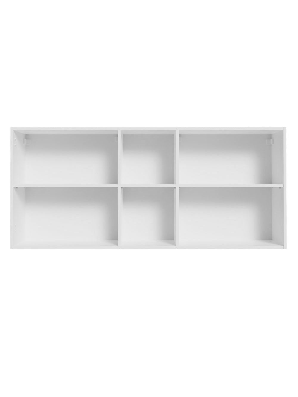 Armário Aéreo Madesa Agata 150 cm 2 Portas e 2 Nichos Branco