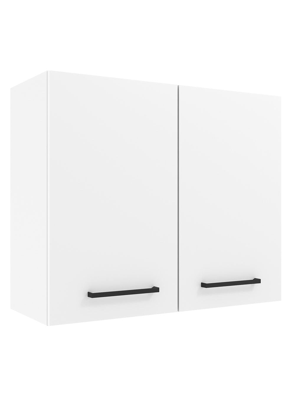 Armário Aéreo Madesa Agata 80 cm 2 Portas Branco - Branco