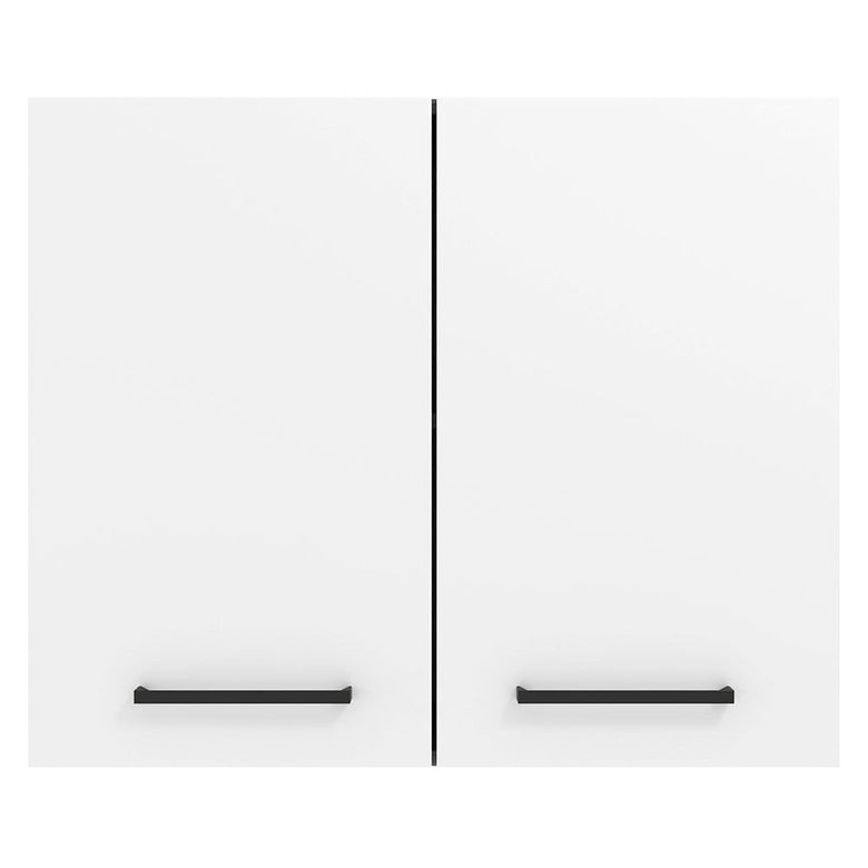 Armário Aéreo Madesa Agata 80 cm 2 Portas Branco