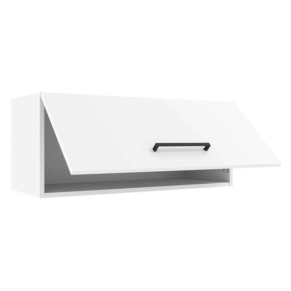Armário Aéreo Madesa Agata 80 cm 1 Porta Basculante Branco