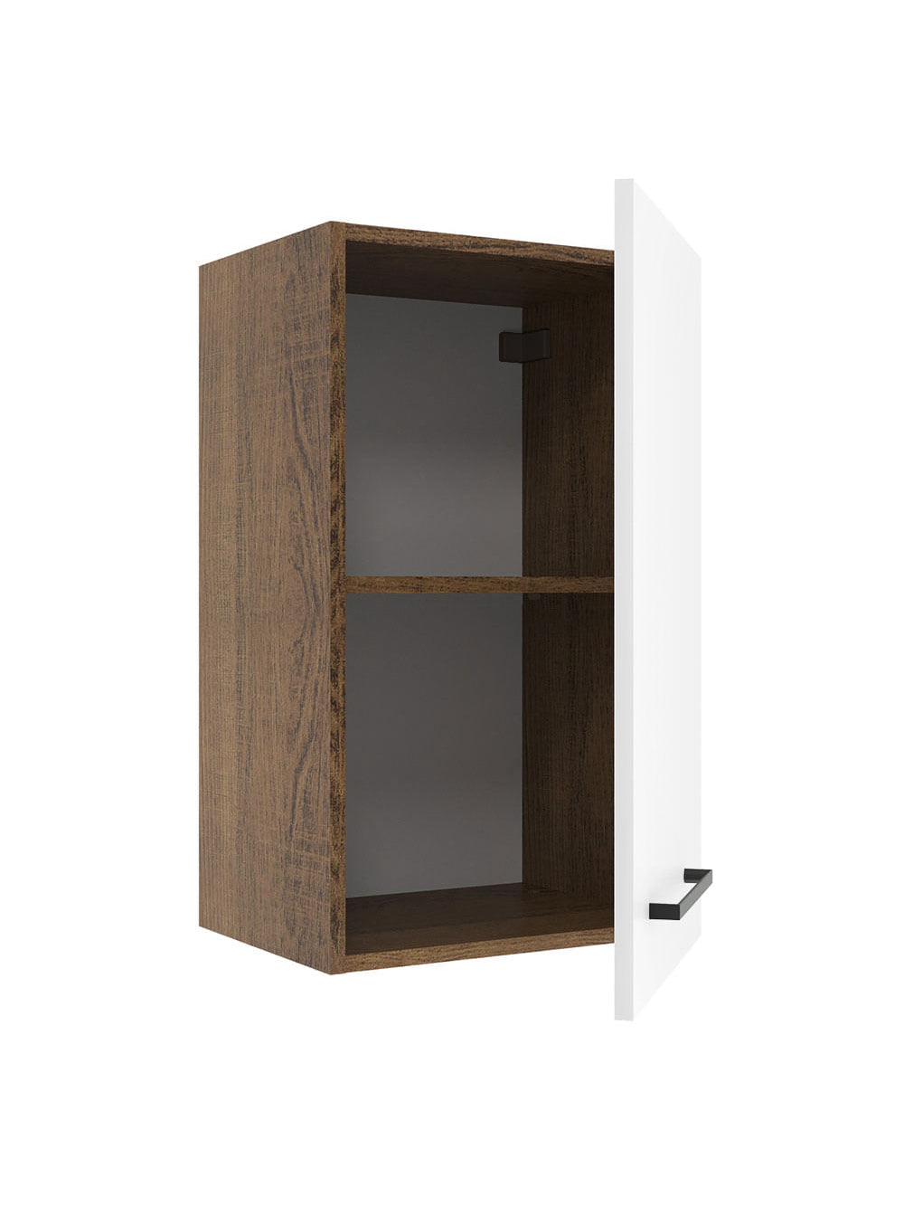 Armário Aéreo Madesa Agata 40 cm 1 Porta Rustic/Branco