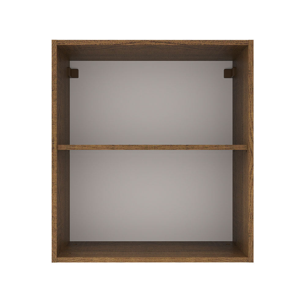 Armário Aéreo Madesa Agata 60 cm 1 Porta Rustic/Branco