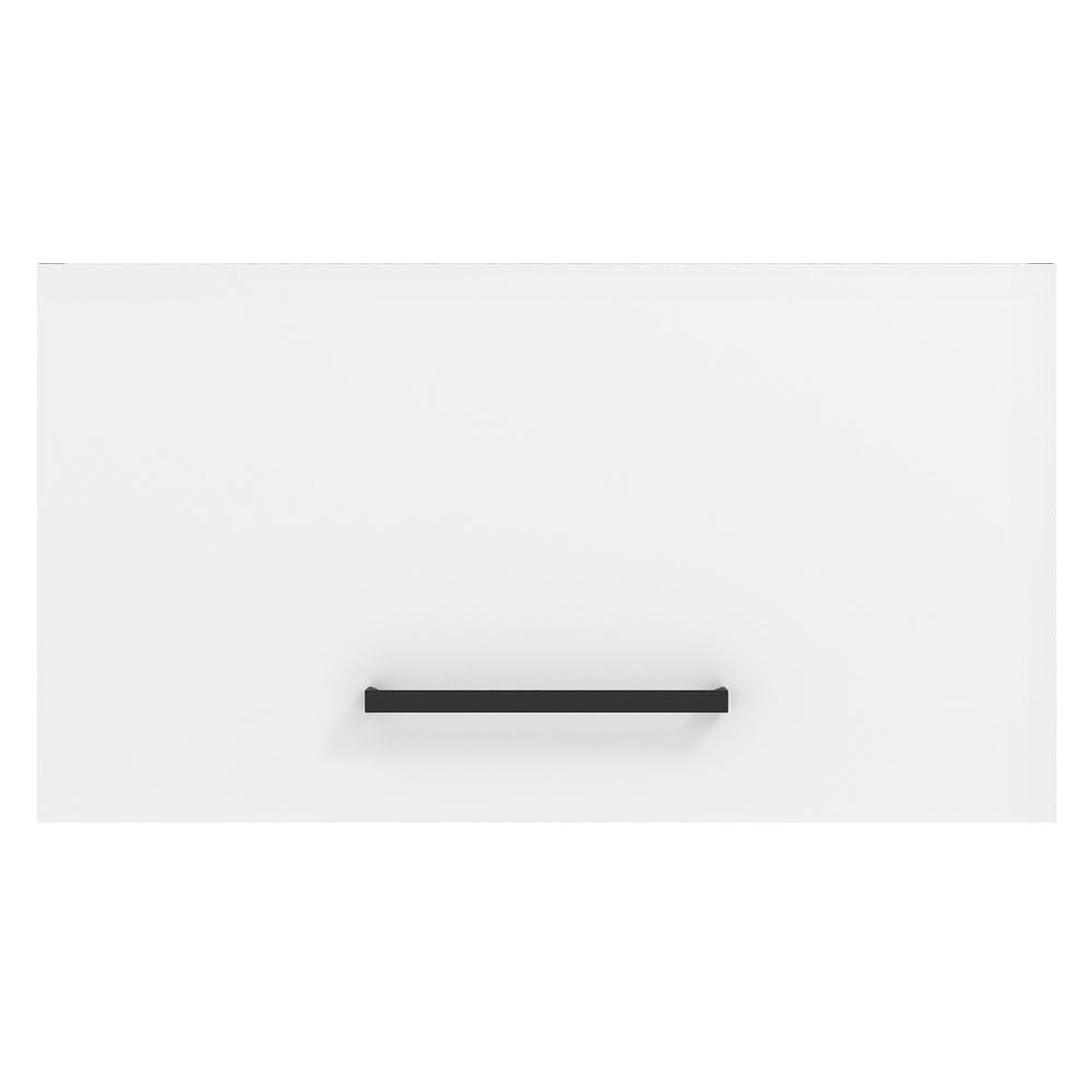 Armário Aéreo Madesa Agata 60 cm 1 Porta Basculante Rustic/Branco