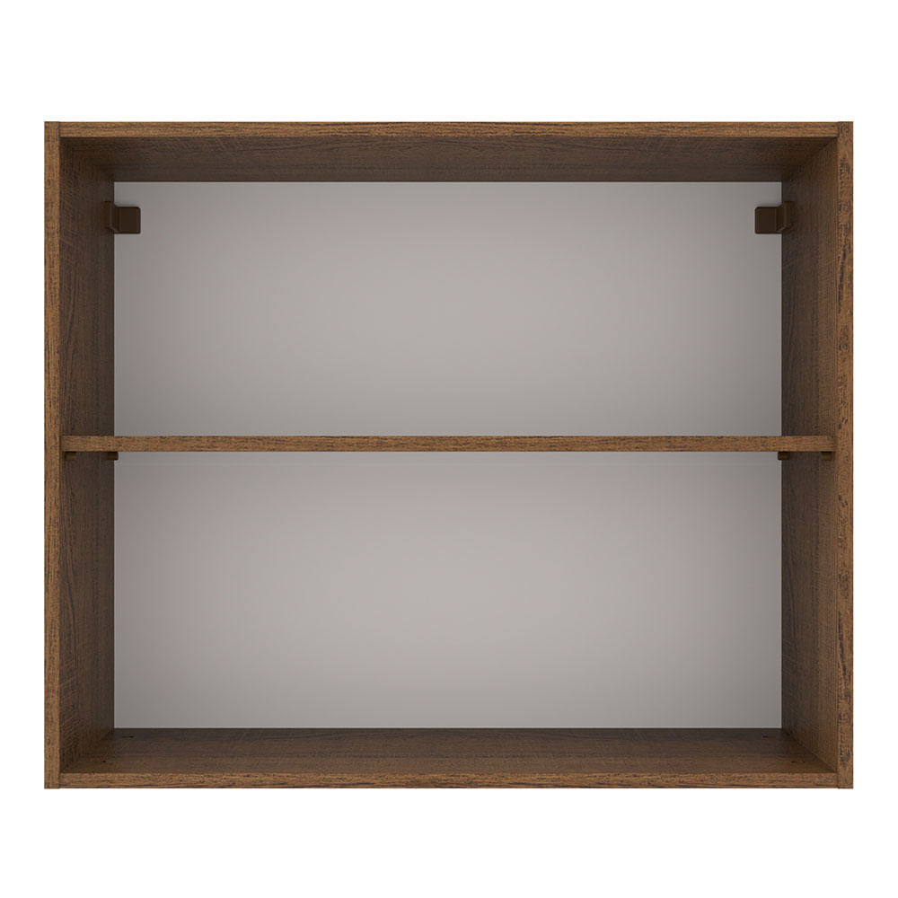 Armário Aéreo Madesa Agata 80 cm 2 Portas Rustic/Branco