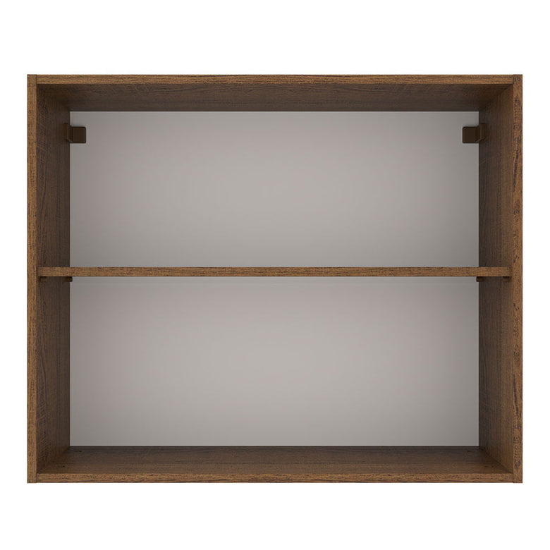 Armário Aéreo Madesa Agata 80 cm 2 Portas Rustic/Branco